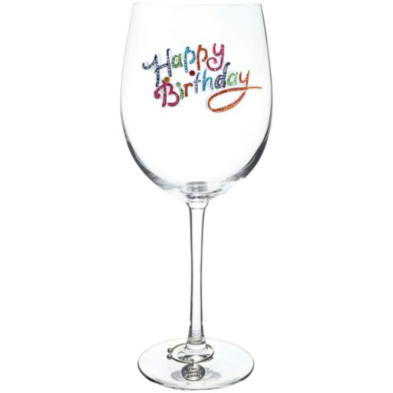 The Queens' Jewels Happy Birthday Stemmed Wine Glass