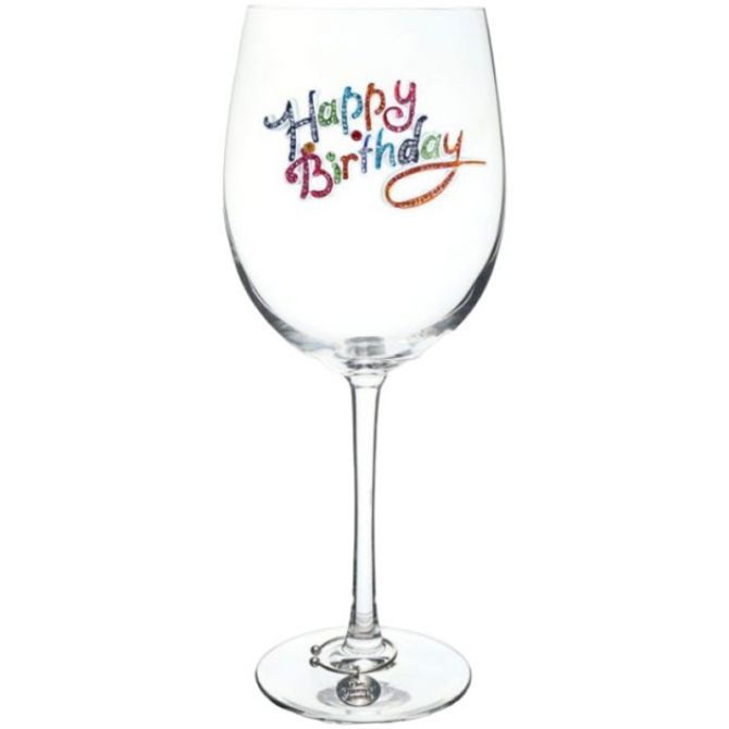 The Queens' Jewels Happy Birthday Stemmed Wine Glass