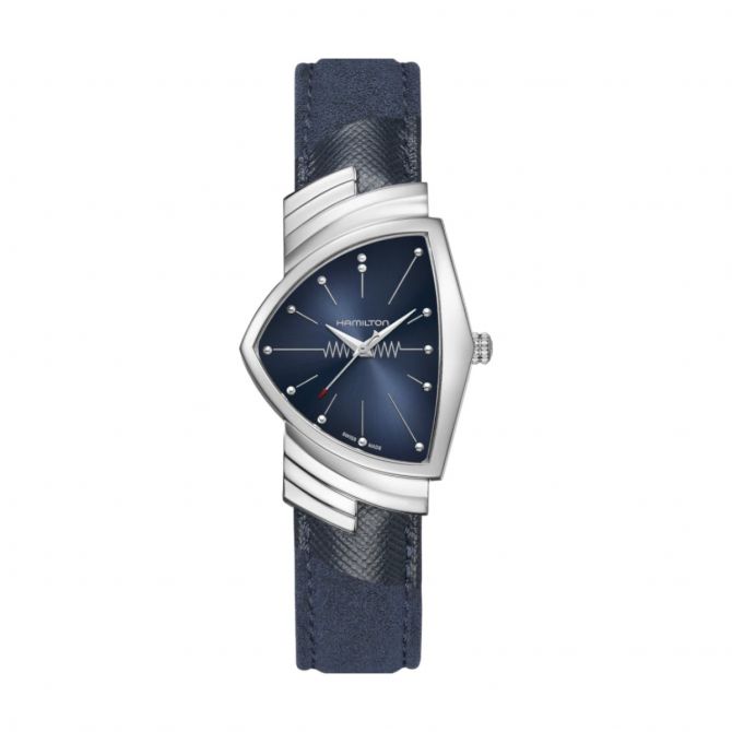 Hamilton Ventura Quartz 32.3mm x 50.3mm Watch, Blue Dial