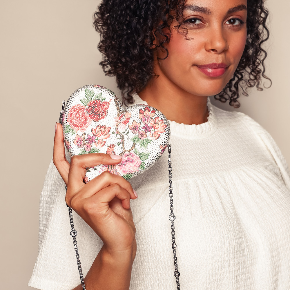 Judith Leiber Heart Secret Garden Clutch