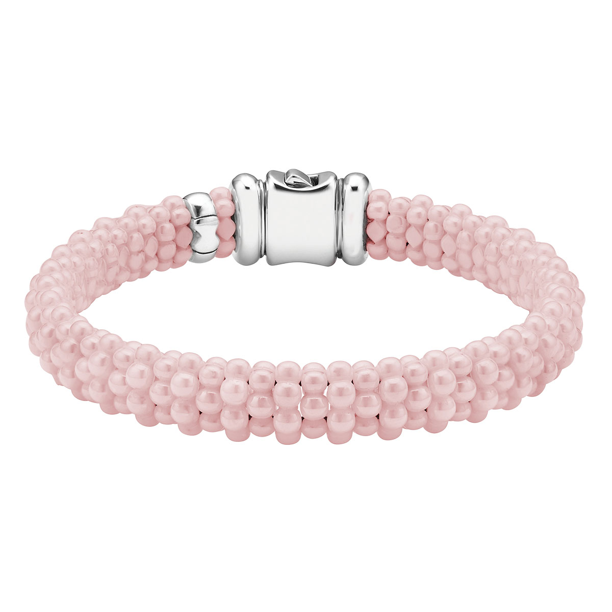 LAGOS Caviar Pink Ceramic Bracelet with Sterling Silver Clasp, 7