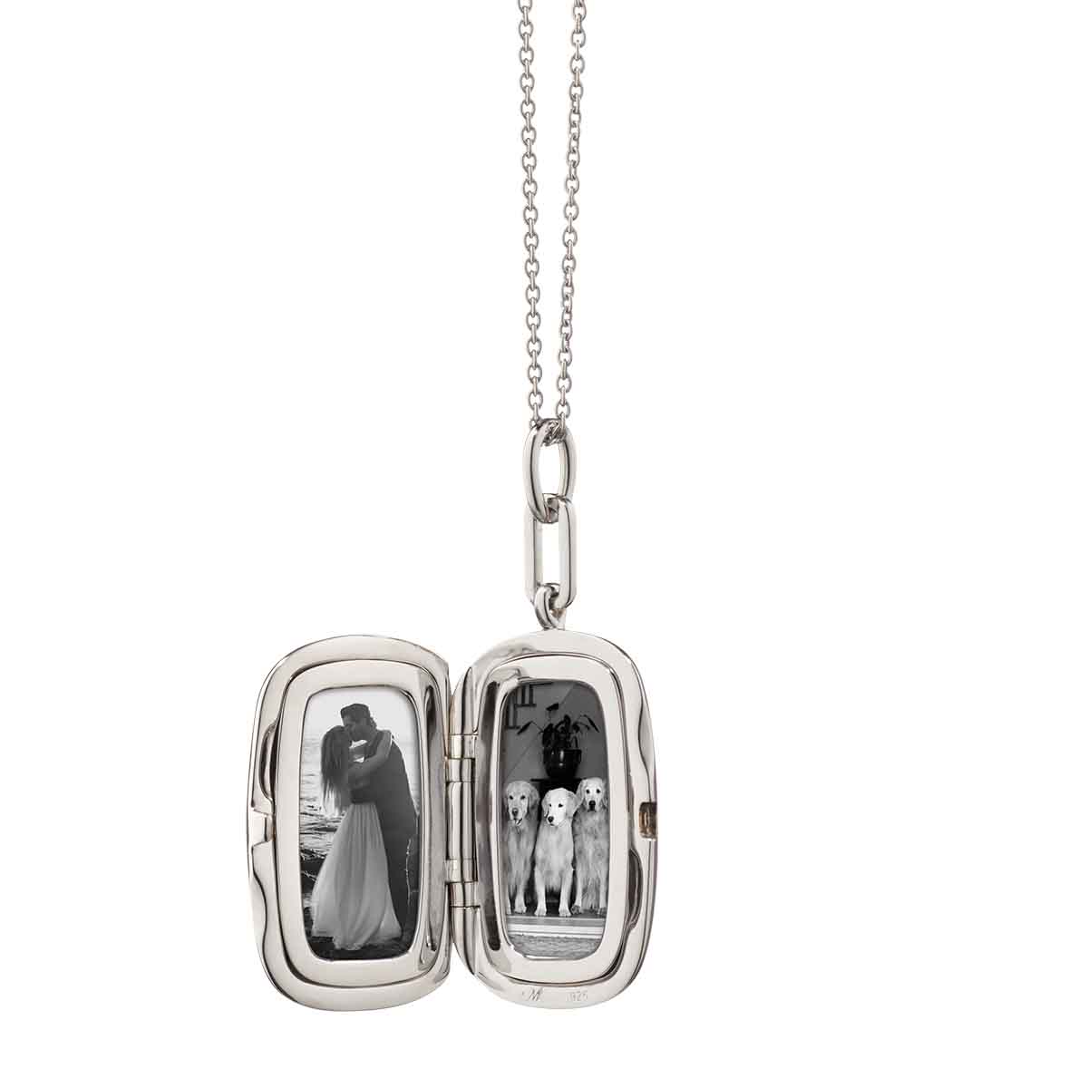 Monica Rich Kosann Sterling Silver Medium Slim Rectangular Locket, 22