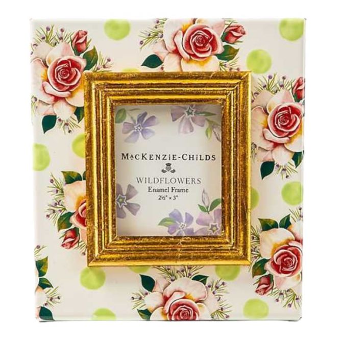 MacKenzie-Childs Wildflowers Green Frame, 2.5"x3"