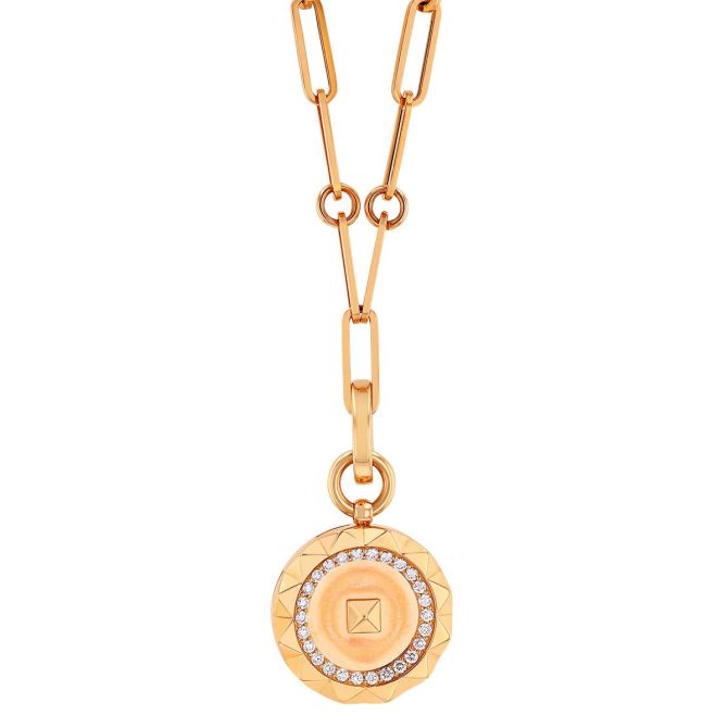Rose gold medallion pendant on sale