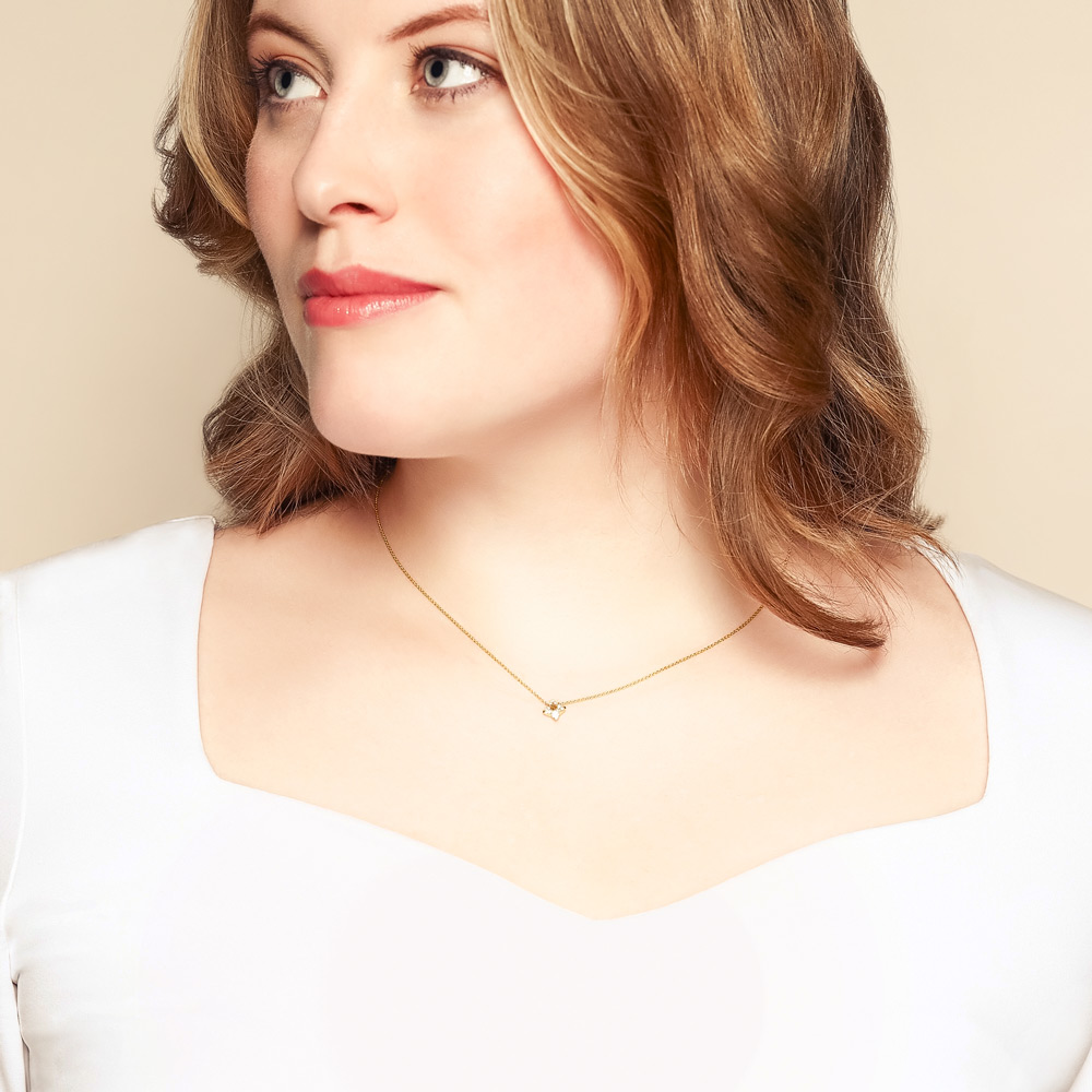 Roberto Coin Love in Verona Flower Pendant in Yellow Gold, 0.27 cttw, 18