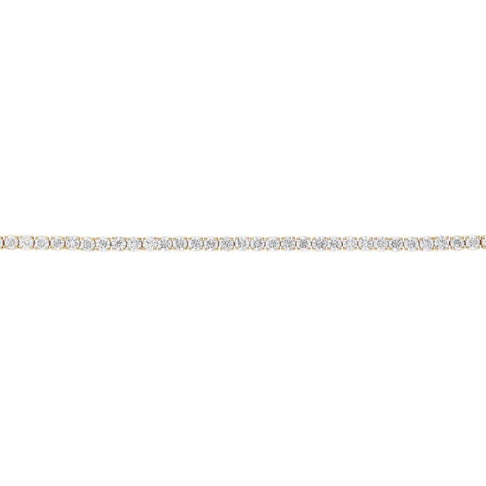 Borsheims Signature Collection Lab-Grown Diamond Tennis Bracelet in Yellow Gold, 5.05 cttw, 7