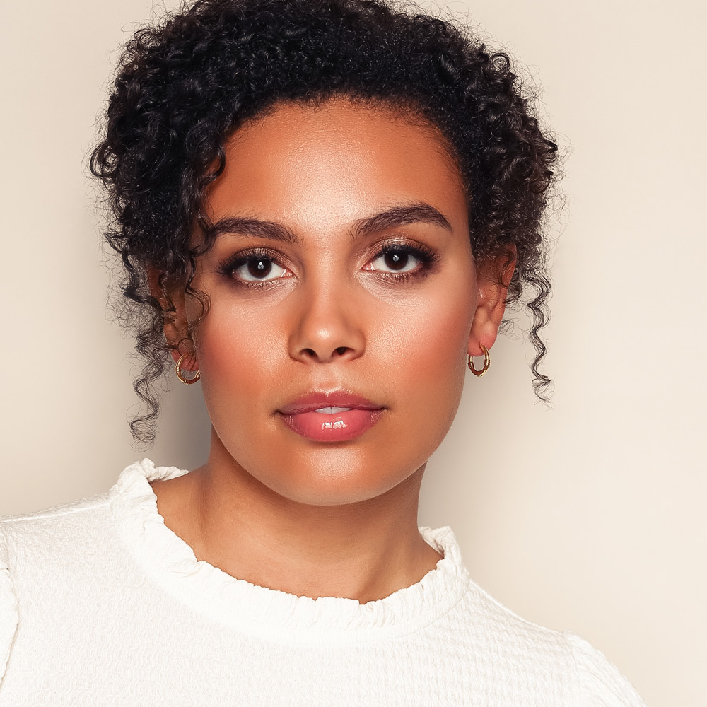 Yellow Gold Bamboo Texture Huggie Hoop Earrings