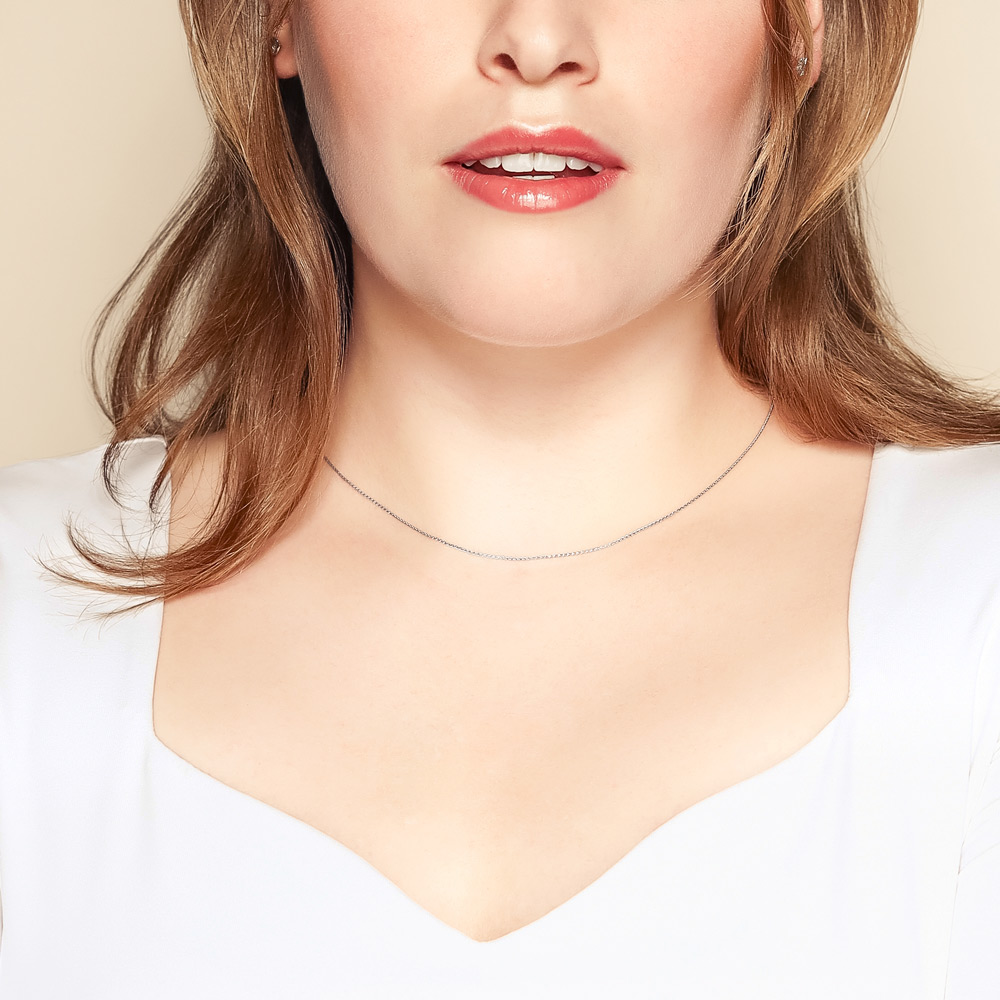 White Gold .85 mm Rope Chain, 18