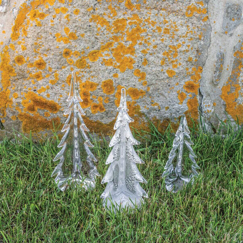 Simon Pearce Silver Leaf Evergreen, 18