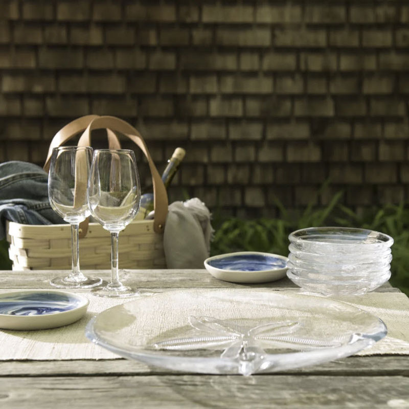 Simon Pearce Sand Dollar Plate, Medium