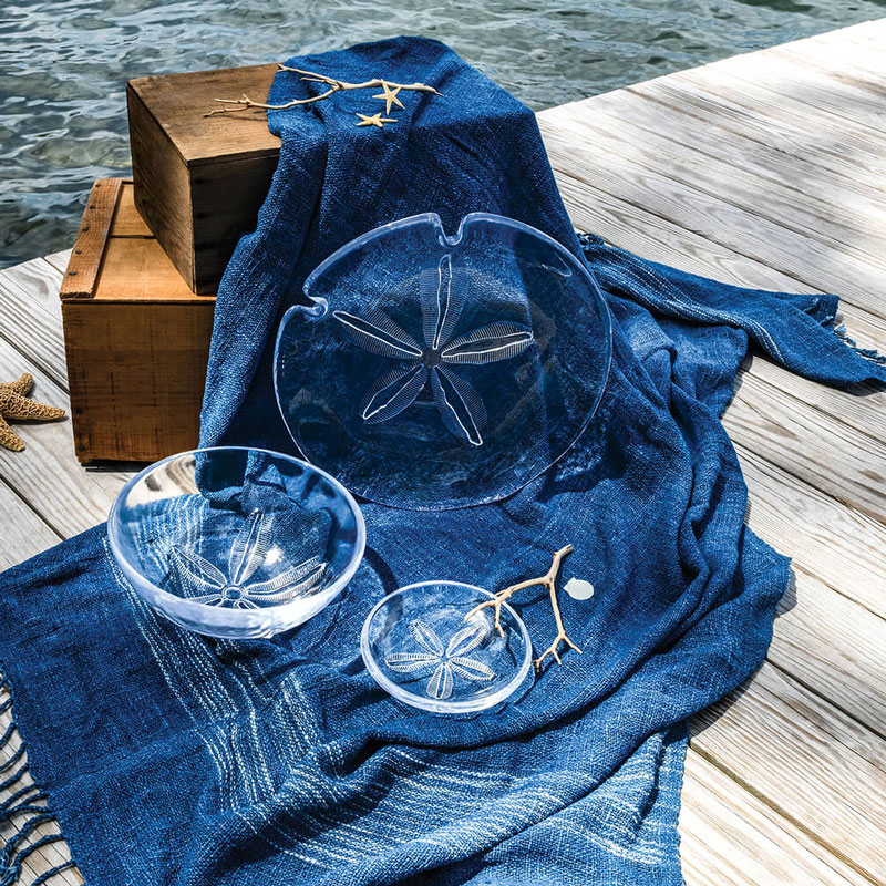 Simon Pearce Sand Dollar Plate, Medium