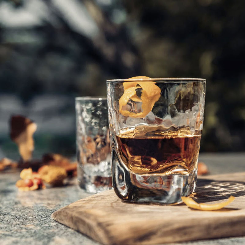 Simon Pearce Woodbury Bourbon Whisky Glass