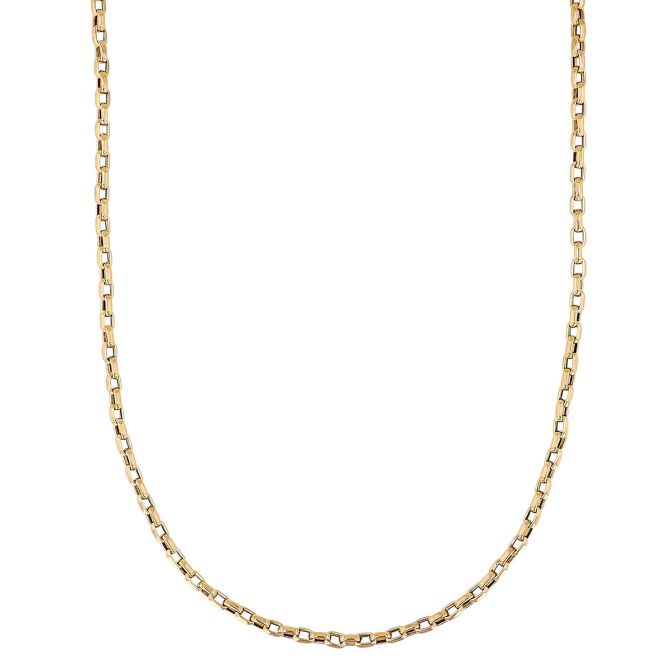 Roberto Coin Yellow Gold Fine Gauge Square Link Chain Necklace, 22"