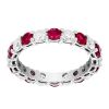 Ruby & Diamond Alternating Eternity Ring in Platinum