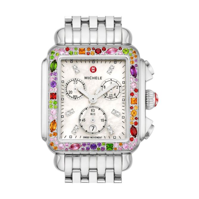 Michele Limited Edition Deco Stainless Steel Diamond Butterfly