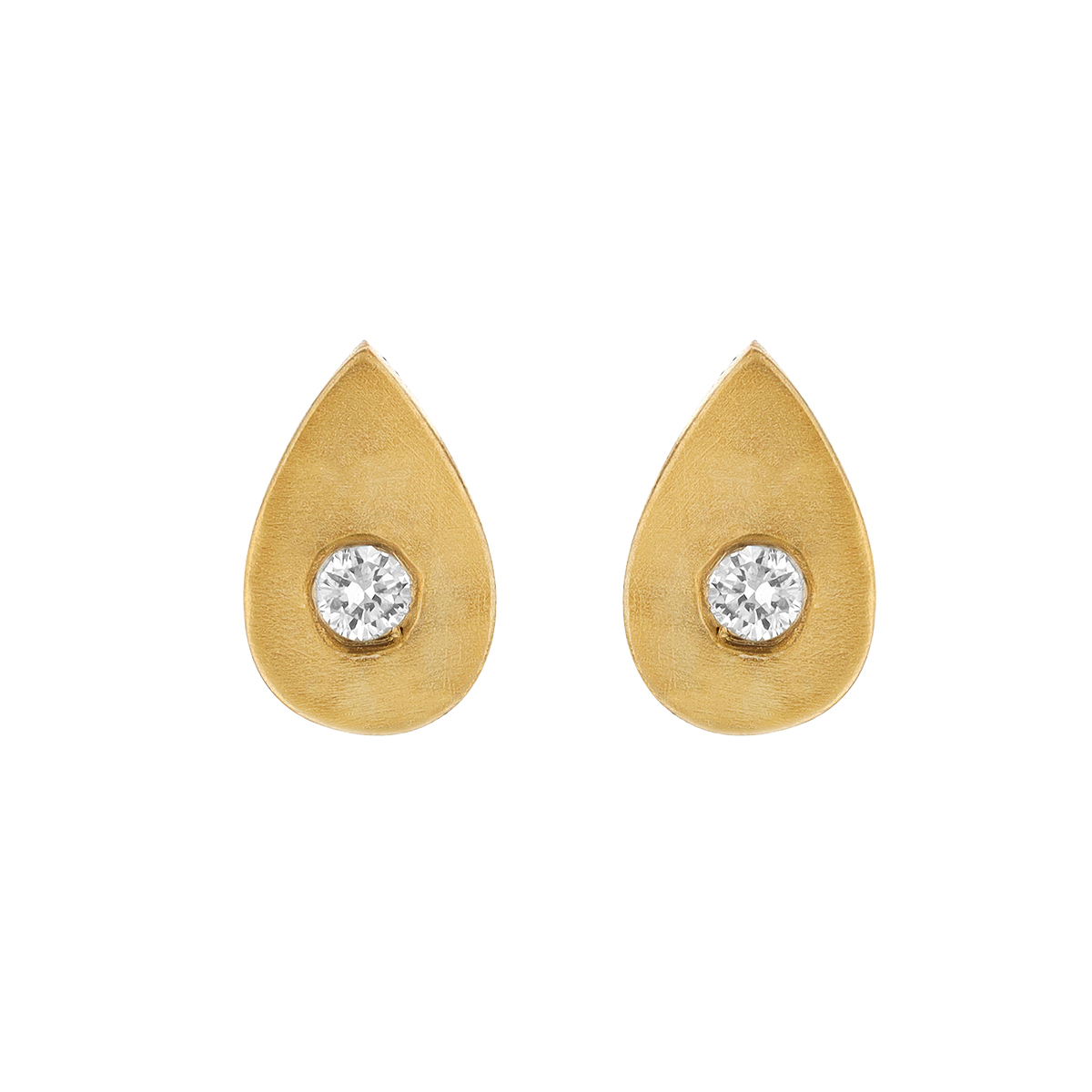 Marika Diamond Teardrop Stud Earrings