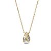 Clarity Diamond Signature Lab-Grown Pear Shaped Diamond Solitaire Pendant in Yellow Gold, 1.58 ct