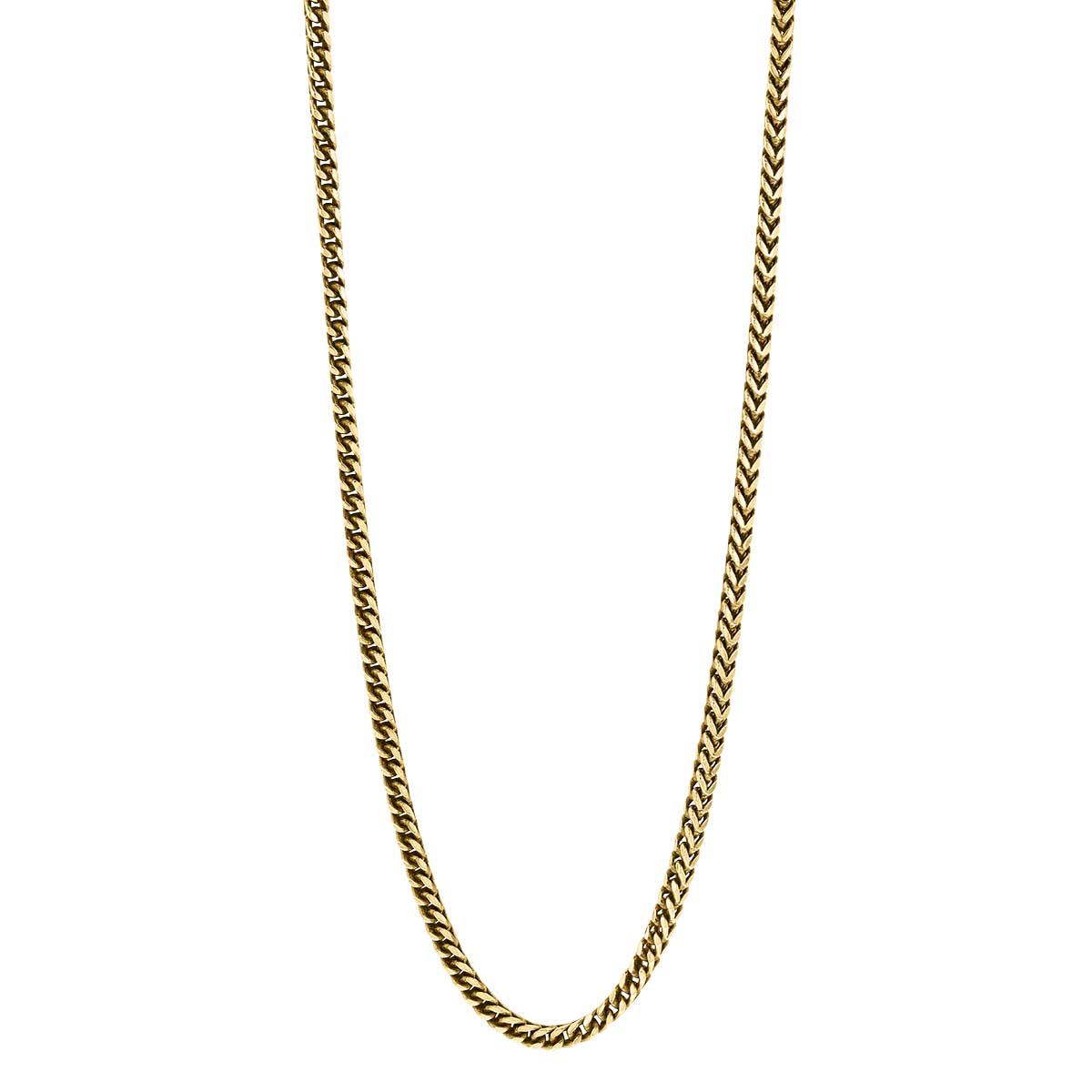 Yellow Gold 1.9mm Franco Chain, 22
