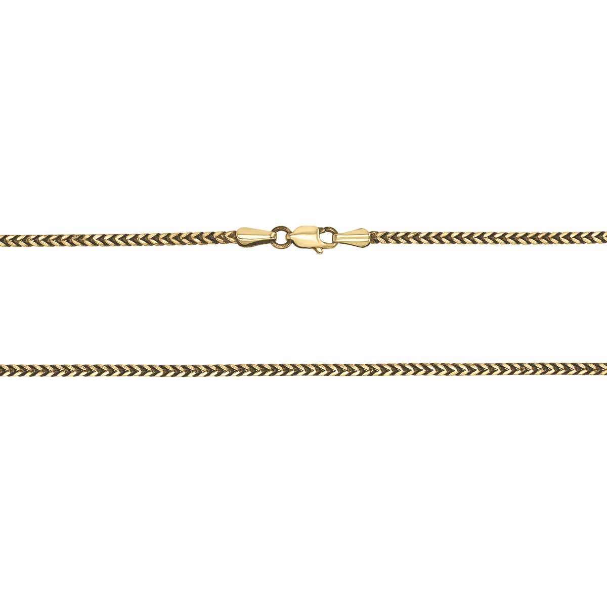Yellow Gold 1.9mm Franco Chain, 22