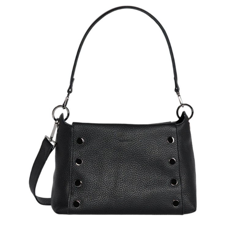 Hammitt Bryant Medium Shoulder Bag, Black and Gunmetal Hardware