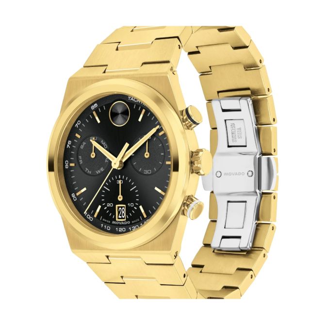 Movado Bold Quest Chronograph 42mm Men's Watch, Black Dial