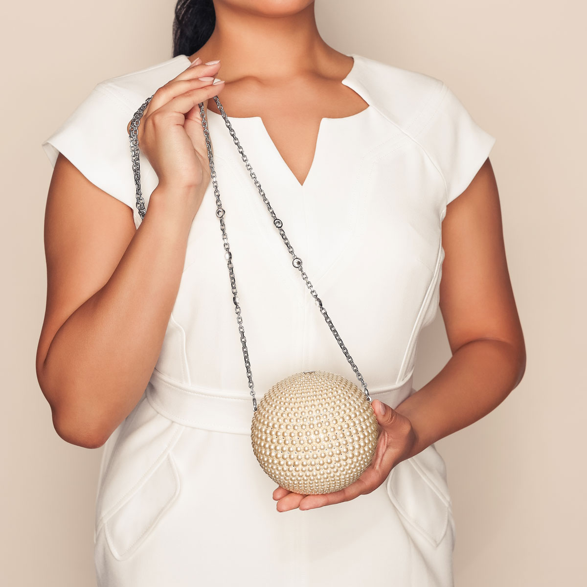 Judith Leiber Pearly Sphere Clutch