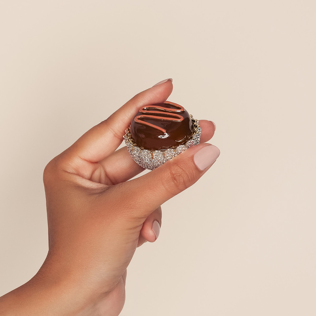 Judith Leiber Bonbon Miniature Milk Chocolate Pillbox