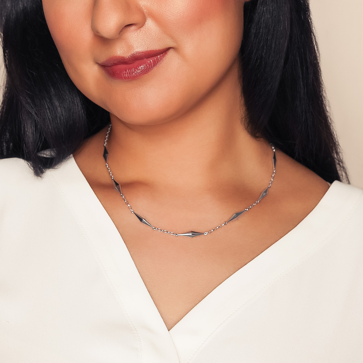 Monica Rich Kosann Points North Sterling Silver Compass Station Necklace, 18