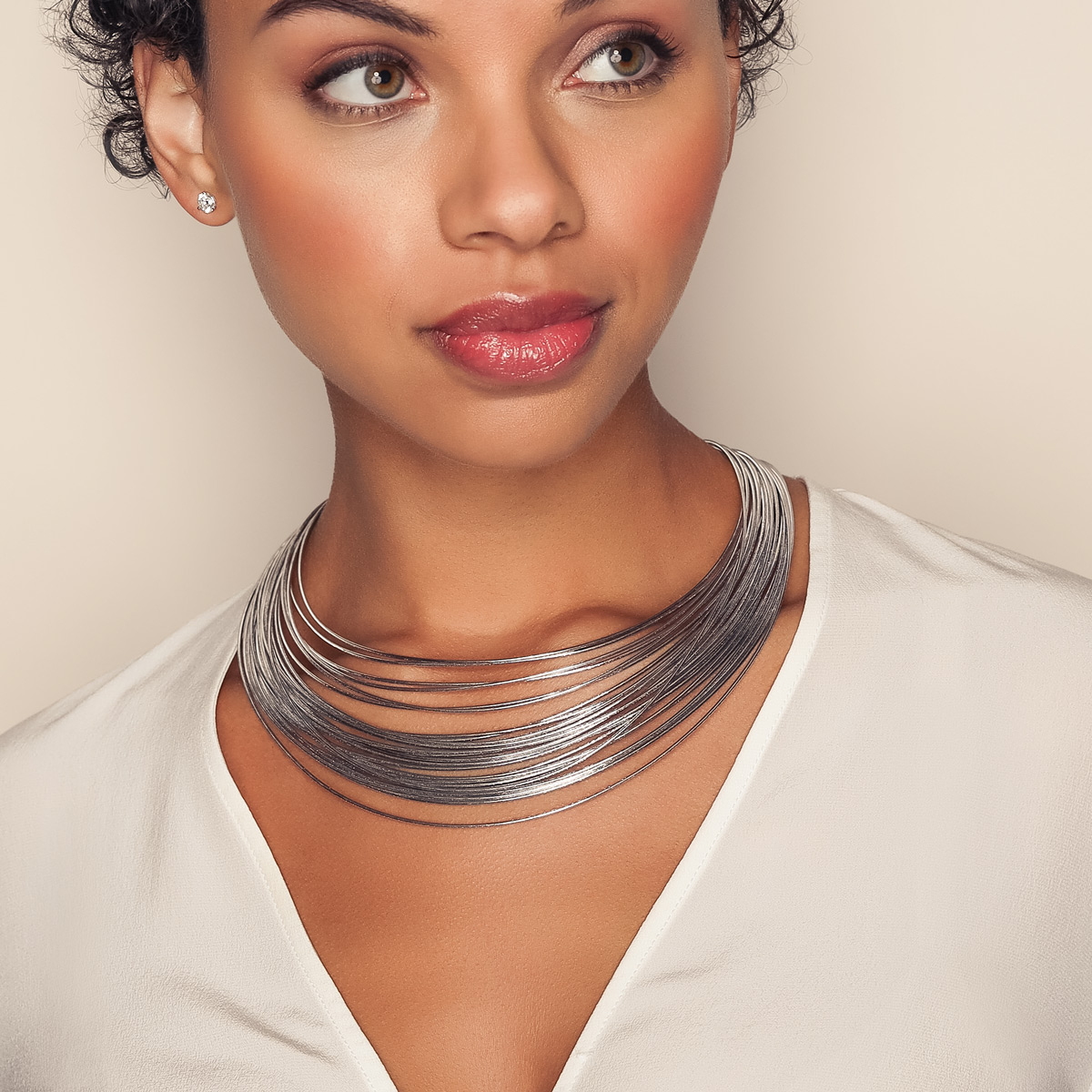 Pesavento DNA Spring Sterling Silver Multi-Strand Necklace