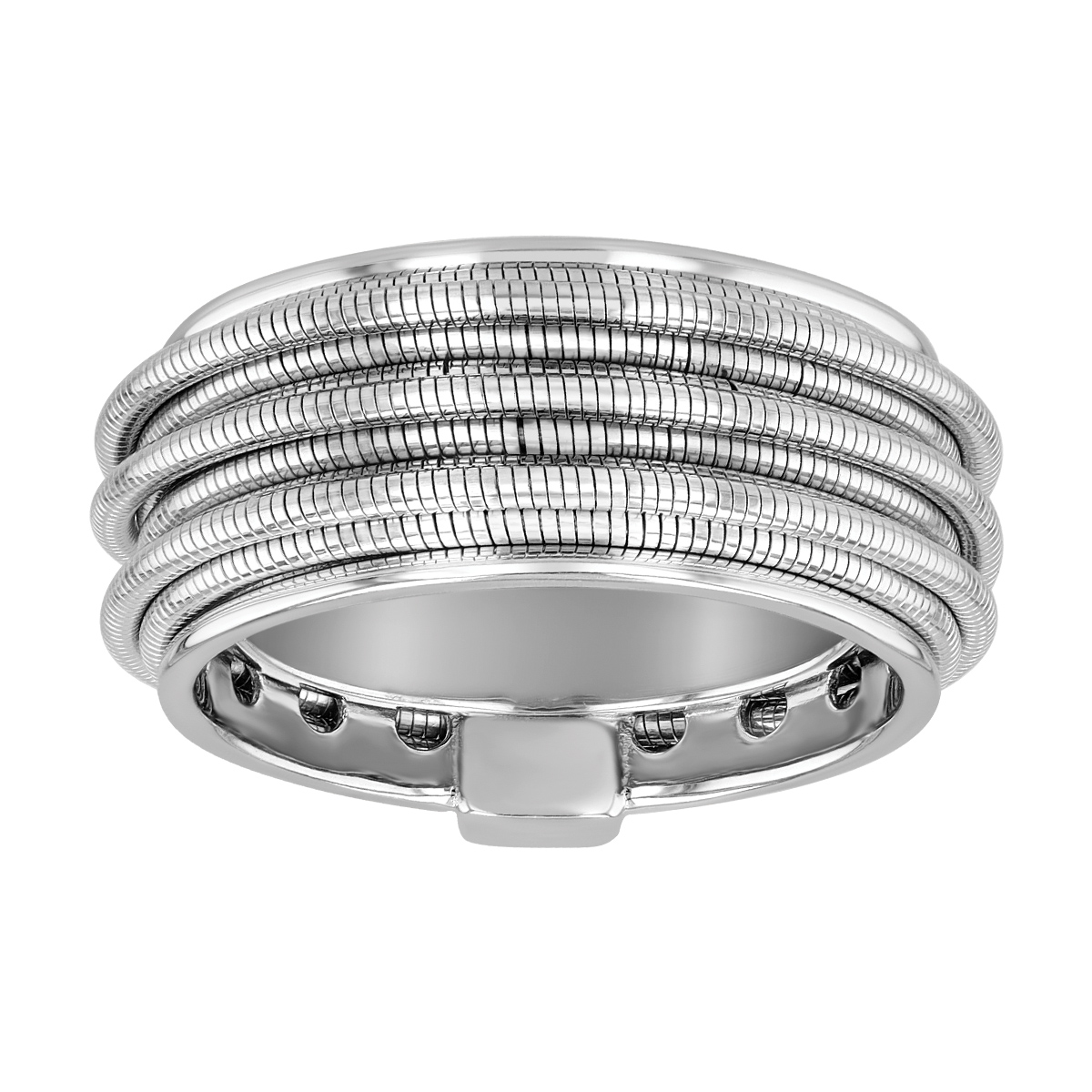 Pesavento Sterling Silver 8 Strand DNA Spring Ring