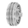 Pesavento Sterling Silver 8 Strand DNA Spring Ring