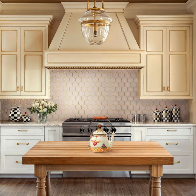 MacKenzie-Childs Queen Bee Tea Kettle, 2QT 89257-1102 Borsheims