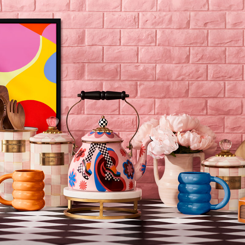 MacKenzie-Childs Go Go Tea Kettle, 2QT