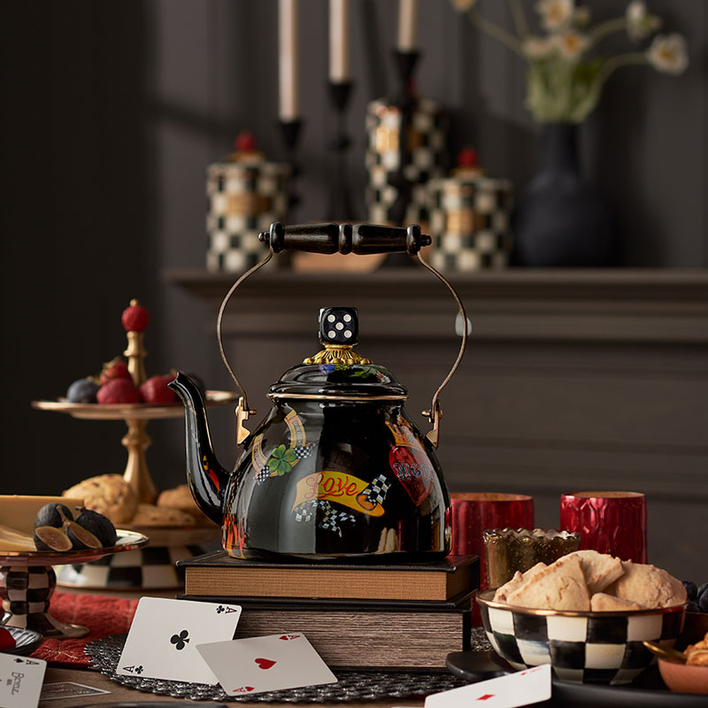 MacKenzie-Childs Tattoo Tea Kettle, 2QT