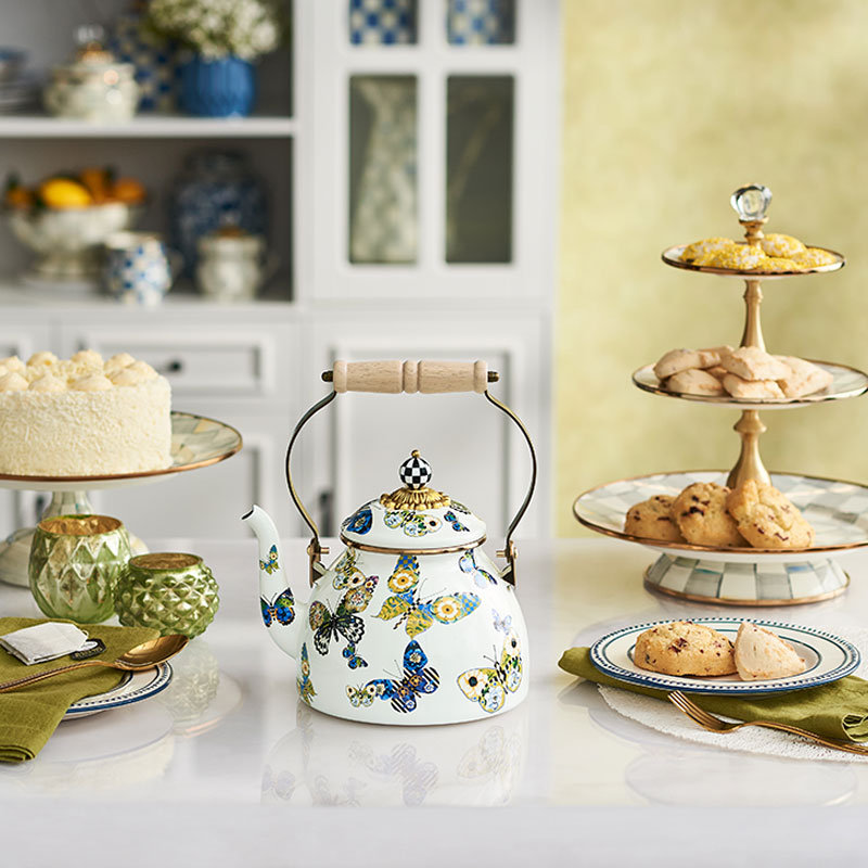 MacKenzie-Childs Butterfly Tea Kettle, 2QT