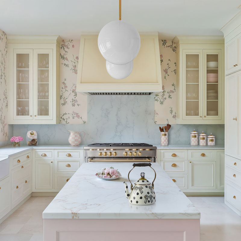 MacKenzie-Childs Pretty As A Bow Tea Kettle, 2QT