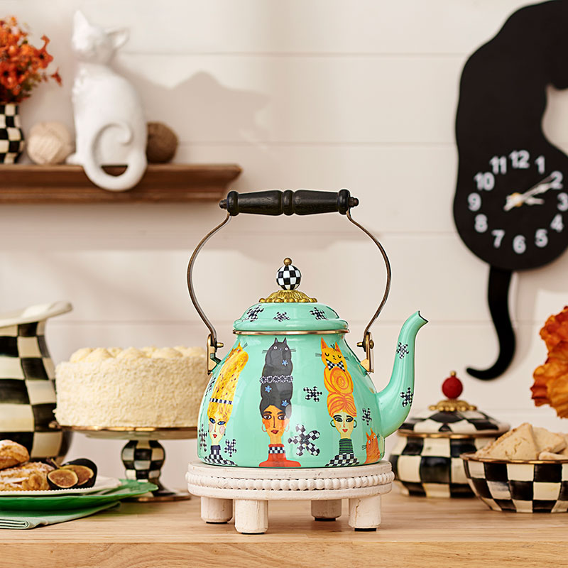 MacKenzie-Childs Cat Lady Tea Kettle, 2QT