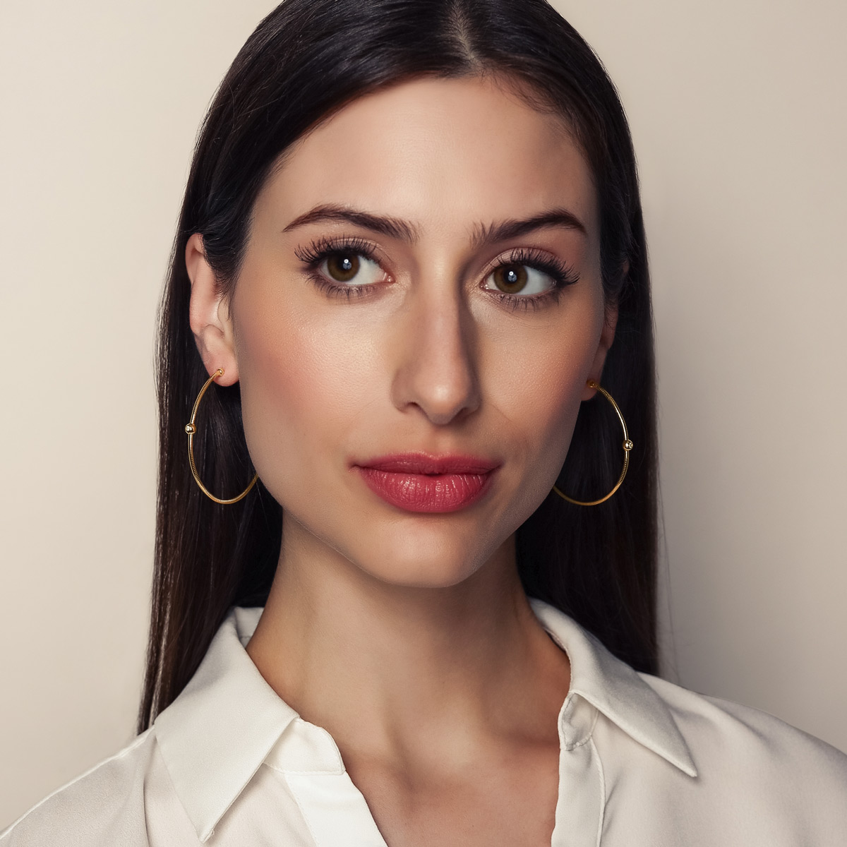 Pesavento DNA Spring Diamond Bezel Set Coil Hoop Earrings in Yellow Gold Vermeil