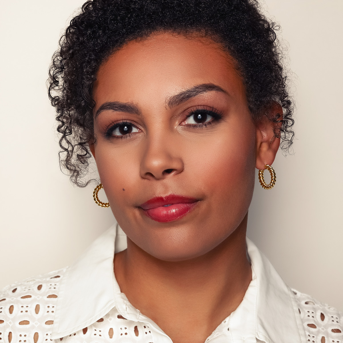 Yellow Gold Spiral Twist Hoop Earrings