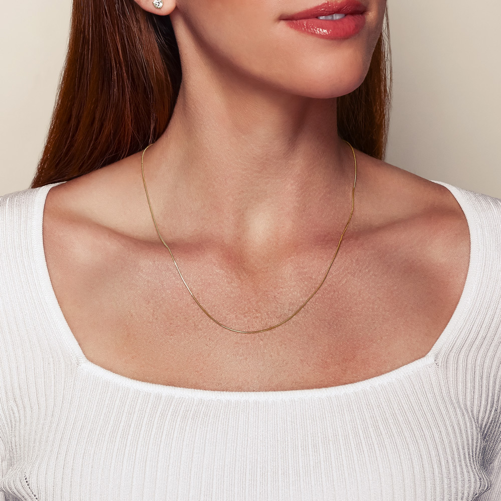 Yellow Gold 1.00 mm Snake Chain, 20