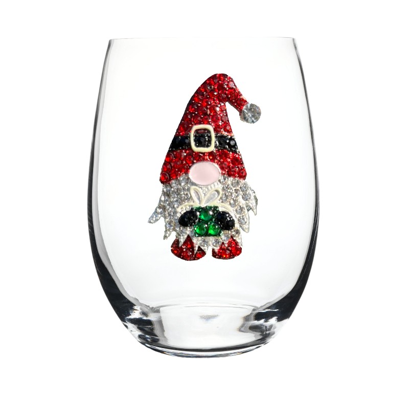 The Queens' Jewels Gnome Stemless Wine Glass