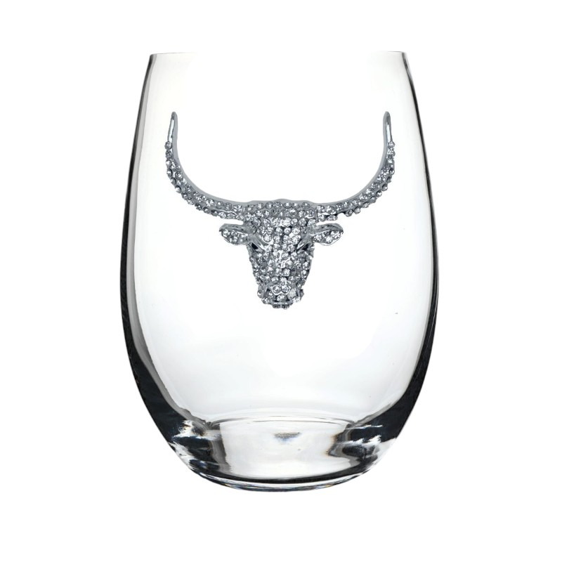 The Queens' Jewels Longhorn Stemless Wine Glass