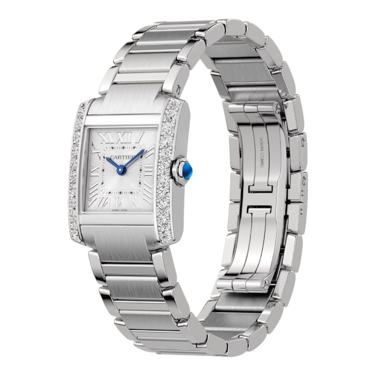 Cartier Tank Francaise 25.7mm x 21.2mm Watch, Silver Dial