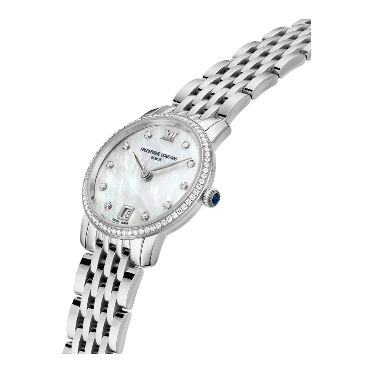 Frederique Constant Classics Slimline 30mm Women's Watch, Silver Dial