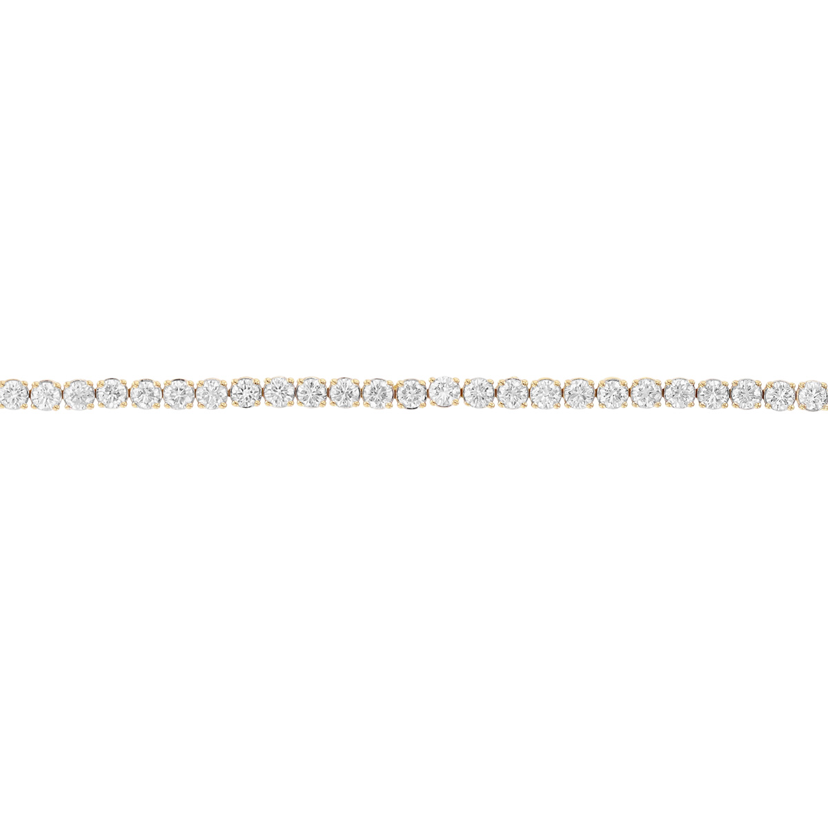 Borsheims Signature Collection Lab-Grown Diamond Tennis Bracelet in Yellow Gold, 3.00 cttw