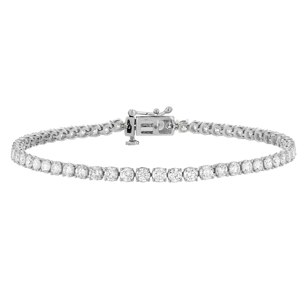 Borsheims Signature Collection Lab-Grown Diamond Tennis Bracelet in White Gold, 5.00 cttw