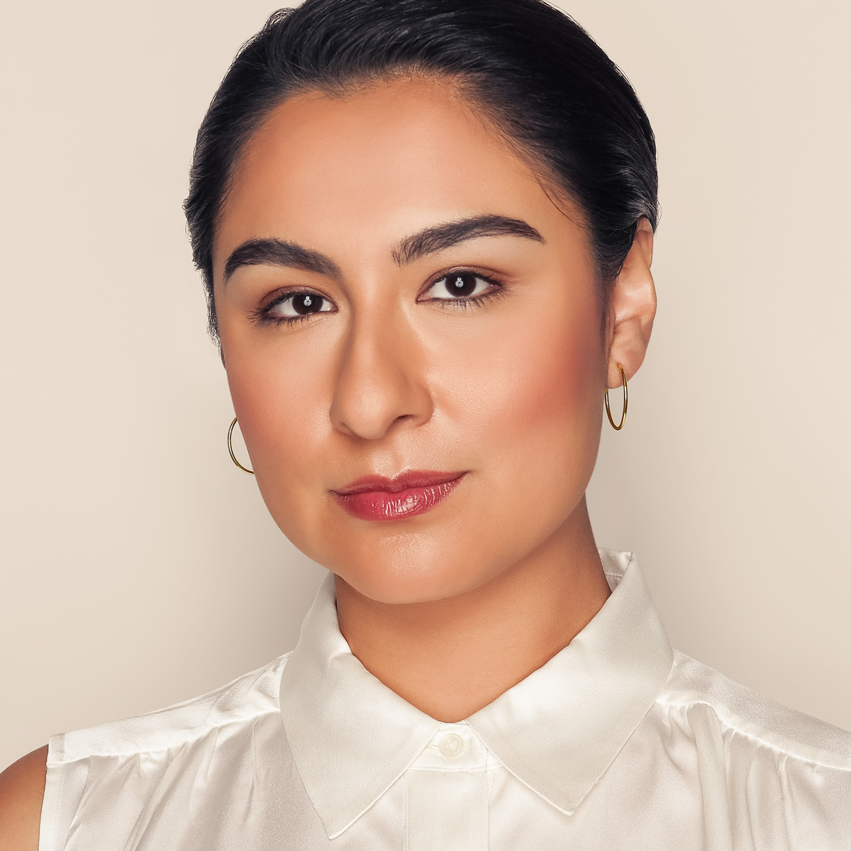 Parker Small Yellow Gold Endless Tube Hoop Earrings, 25 mm