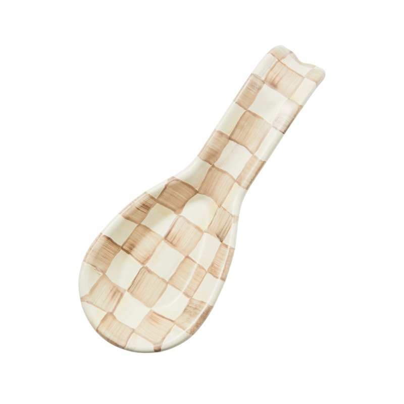 MacKenzie-Childs Mocha Check Spoon Rest