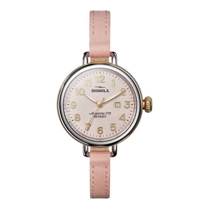 Shinola Birdy 34mm Women's Watch, Pink Dial
