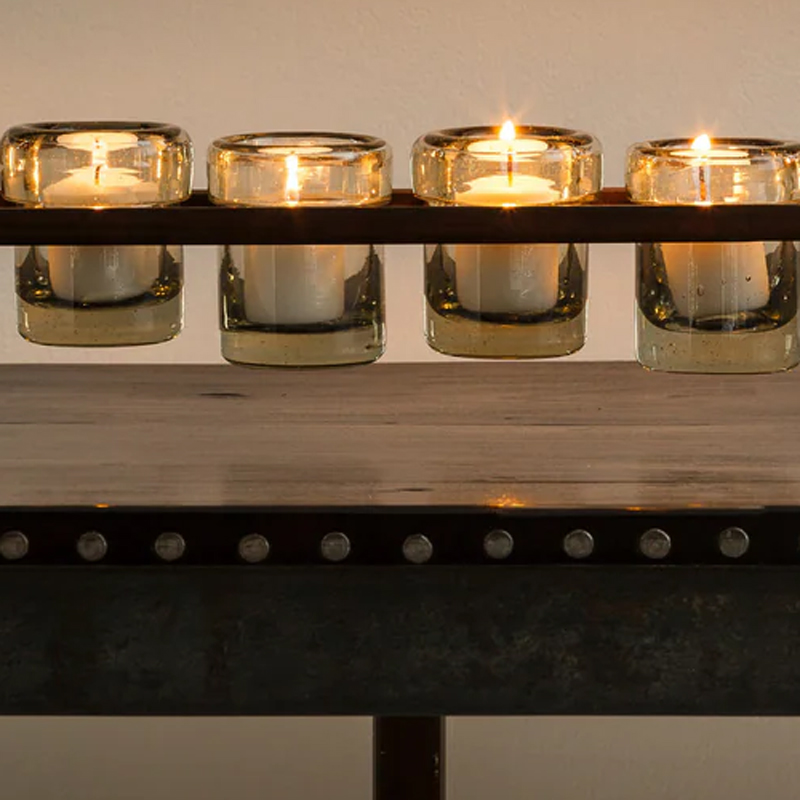 Jan Barboglio Six Step Firedance Railroad with 6 Votives